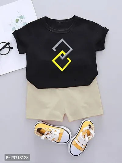 Rahello Stylish Fancy Cotton Blend Printed T-ShirtS With Shorts Set