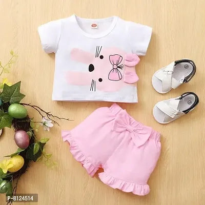 Rahello Kitty White & Pink Co-Ord Set