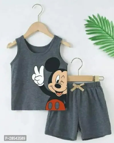 Rahello Mickey Mouse Sleeveless T-Shirt with Shorts Set