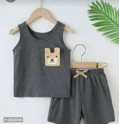 Rahello Bear Sleeveless T-Shirt with Shorts Set