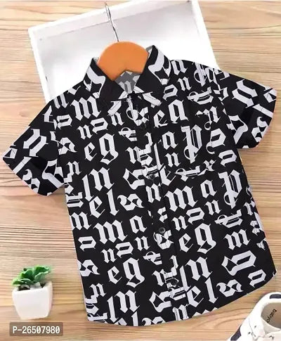 Rahello Fancy Black Polycotton Shirt