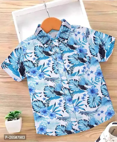 Rahello Fancy Blue Polycotton Shirt