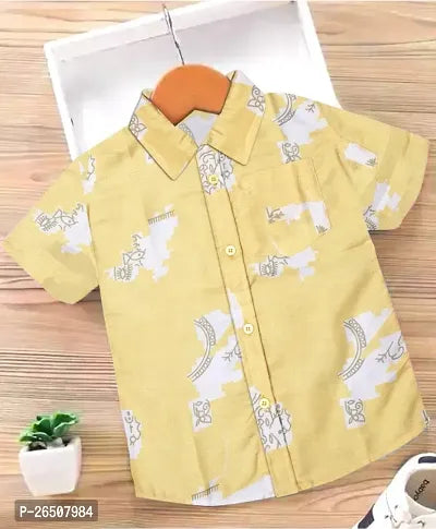 Rahello Fancy Yellow Polycotton Shirt