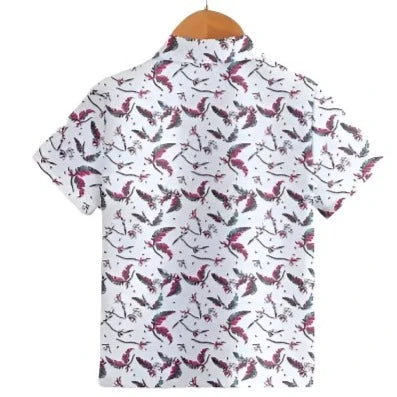 Stylish Multicoloured Cotton Blend Printed Shirts For Boys