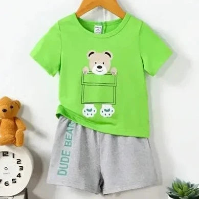 Rahello Classy Cotton T-Shirt And Shorts Set