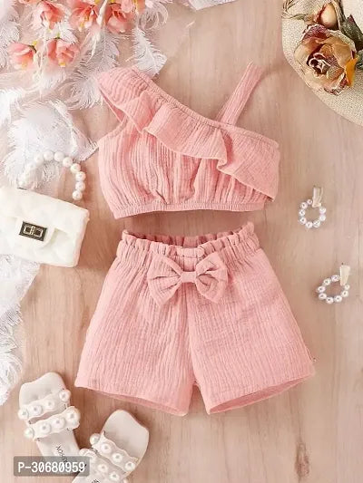 Rahello Stylish Cotton Blend Solid Co-Ord Set