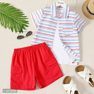 Rahello Stylish Cotton Printed Shirt with Shorts & Set