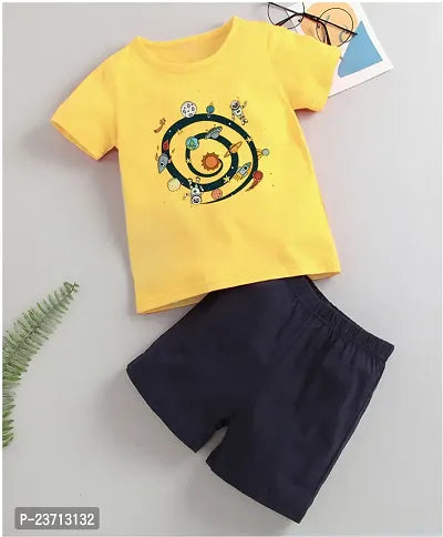 Rahello Stylish Fancy Cotton Blend Printed T-ShirtS With Shorts Set