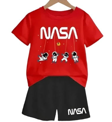 Rahello Stylish Red Cotton Printed Half Sleeve T-Shirts with Shorts