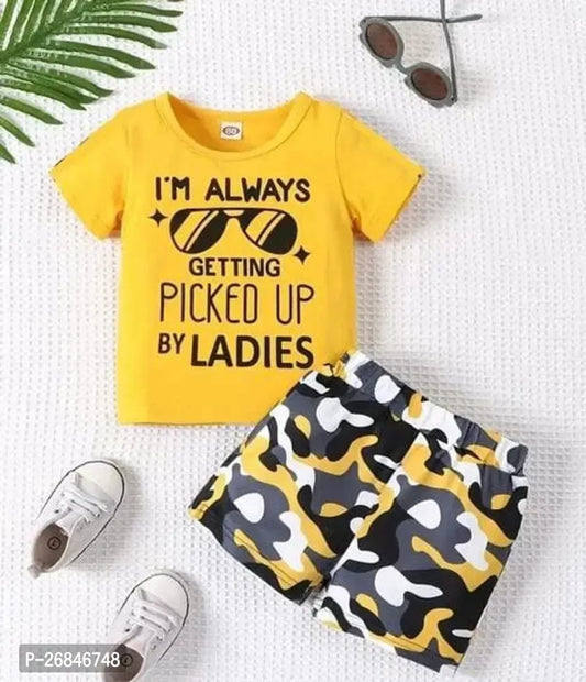 Cute Trendy Boys Top T-Shirt and Shorts Set