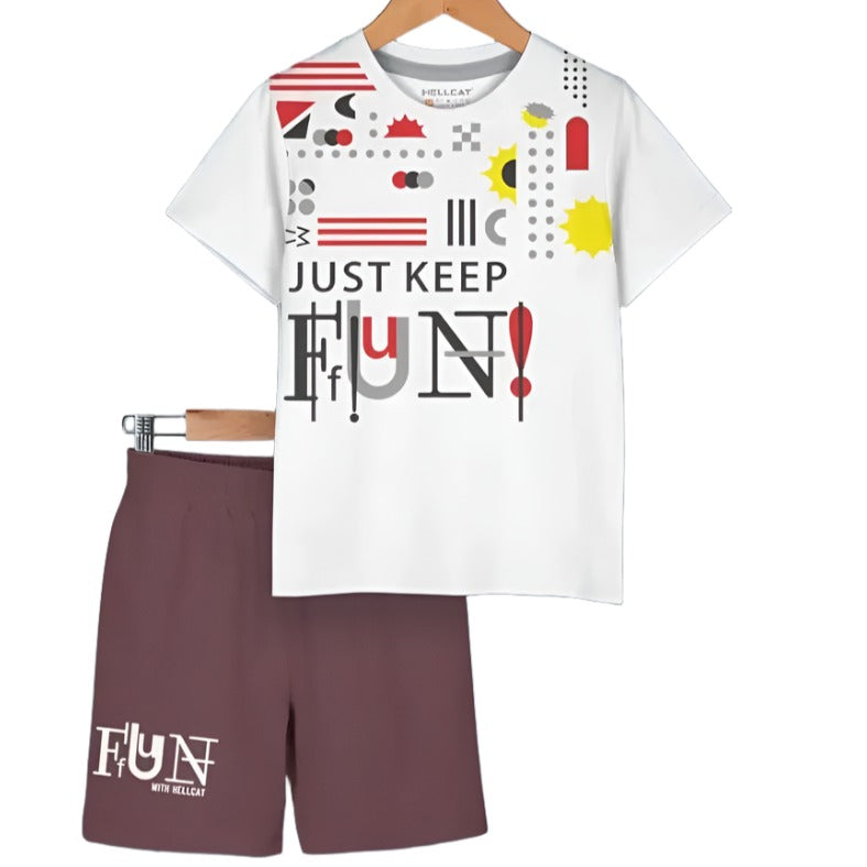 Rahello Stylish Elite Summer Cotton T-Shirt With Shorts Set