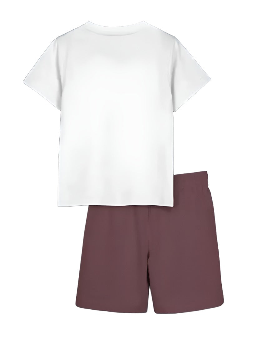 Rahello Stylish Elite Summer Cotton T-Shirt With Shorts Set