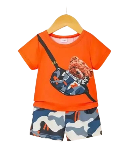 Rahello Cotton T-Shirt and Shorts Set For Boys & Girls