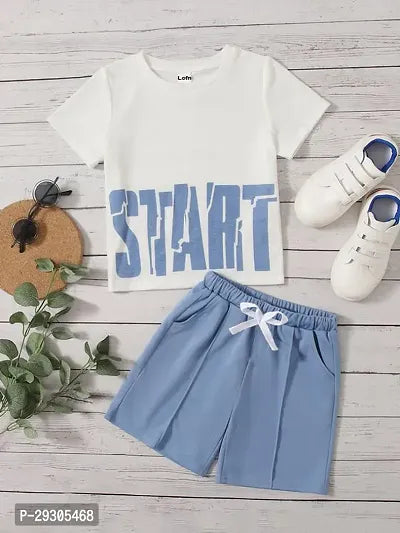 Rahello Stylish White Cotton T-Shirts With Shorts