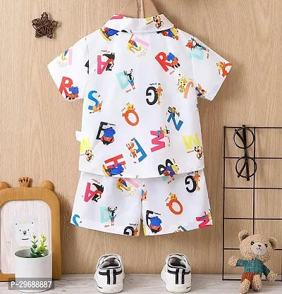 Rahello Fancy Multicoloured Printed Shirts with Shorts Set